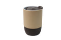 COPO CERÂMICA BUDDY TAMPA ACRILICO BASE SILICONE MARROM 325ML