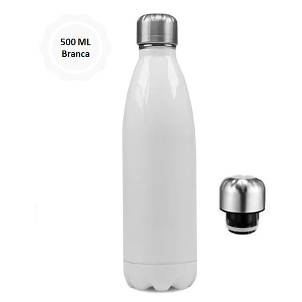 White 500ml Stainless Steel Thermal Bottle with Sublimation Finish