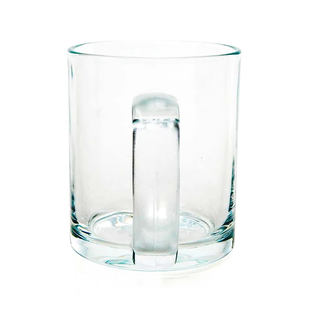 325ml Transparent Crystal Glass Mug for Sublimation - 9cm