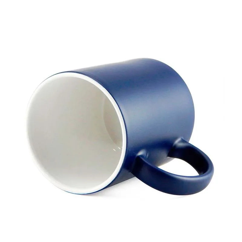 Matte Blue 325ml Ceramic Magic Mug for Sublimation