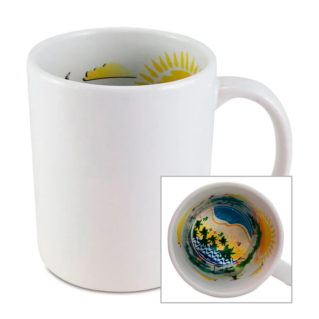 Caneca de Cerâmica Branca 325ml com Estampa Copacabana para Sublimação