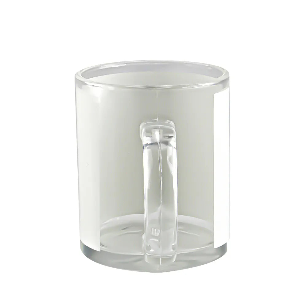 325ml Crystal Glass Mug with White Strip for Sublimation