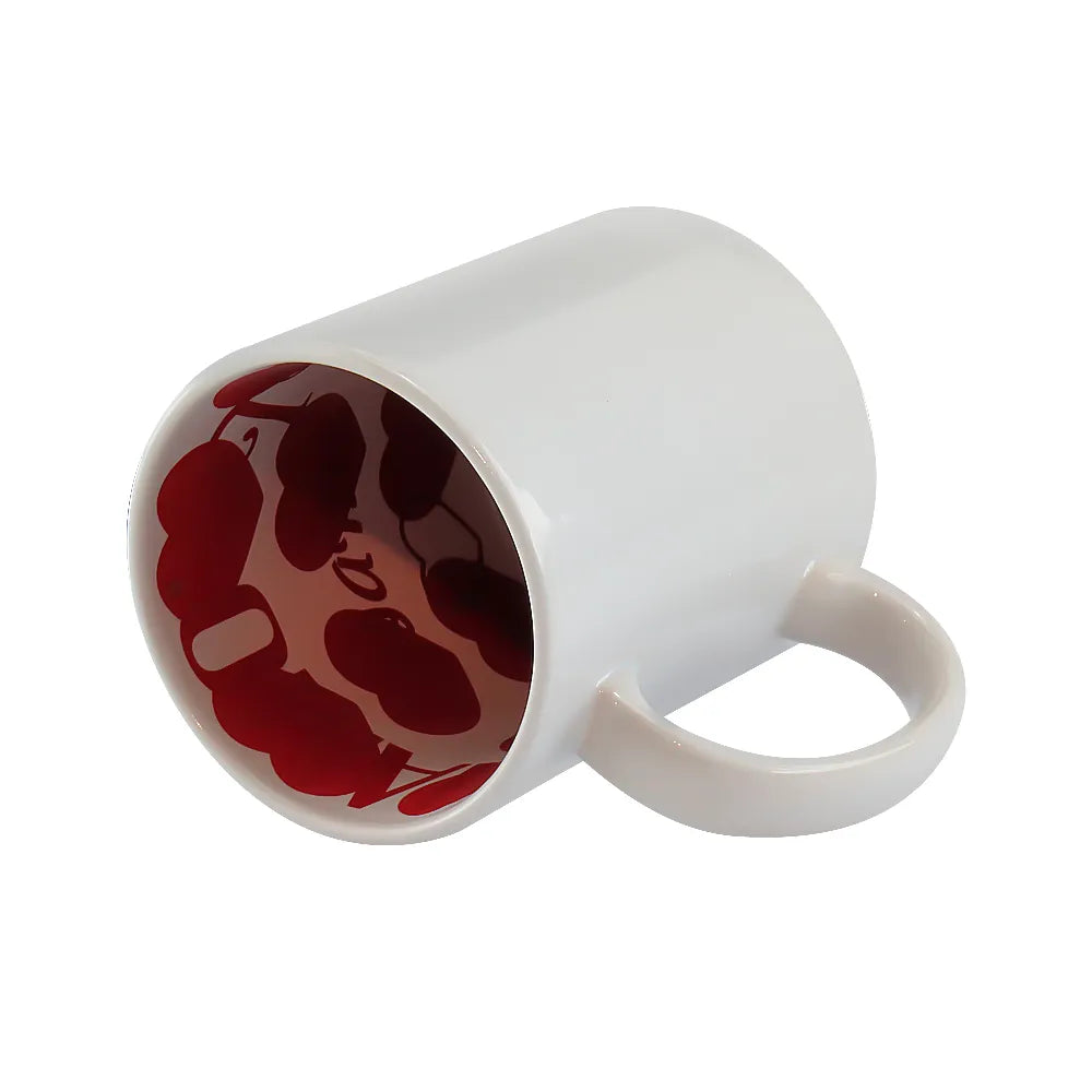Caneca de Cerâmica Branca 325ml para Sublimação com Mensagem Te Amo