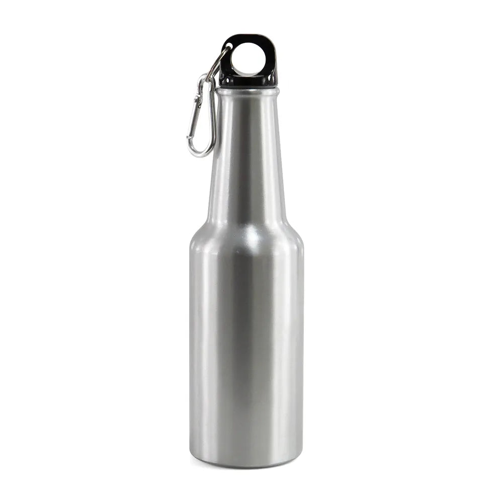 Garrafa de Alumínio Long Neck Prata 500ml para Sublimação e Personalização