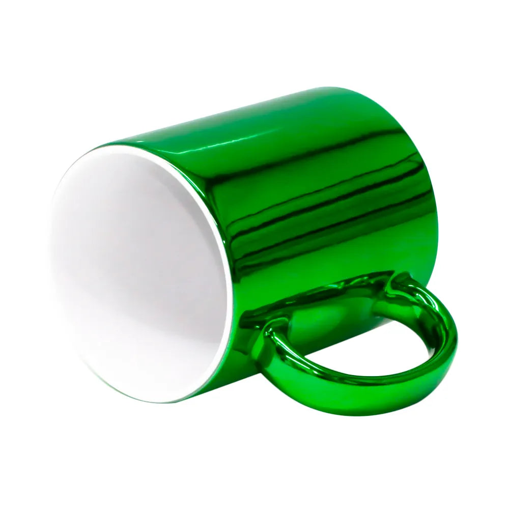 Live Green Chrome Mug 325ml in Premium Ceramic for Sublimation