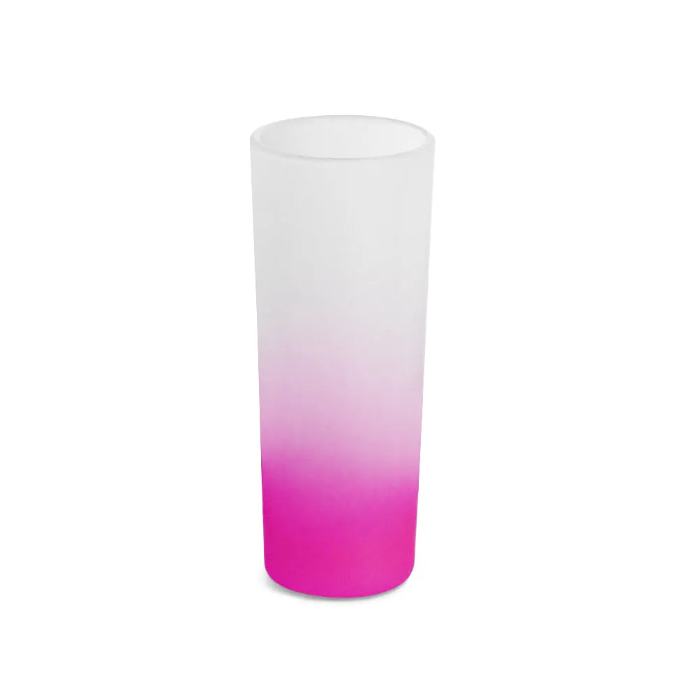 90ml Pink Ombre Frosted Glass Mug for Sublimation - LiVE
