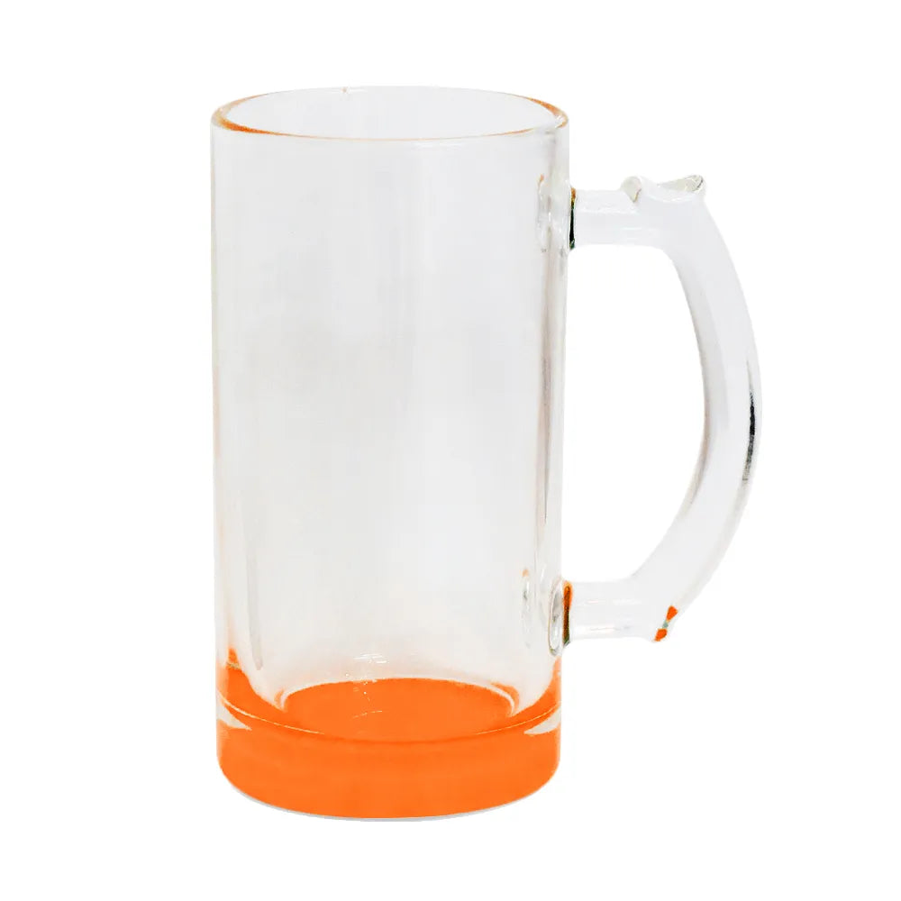 475ml Crystal Glass Mug with Orange Base for Sublimation