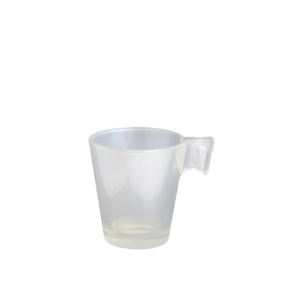 Xícara de Vidro Branco Perolado 80ml para Sublimação - LiVE
