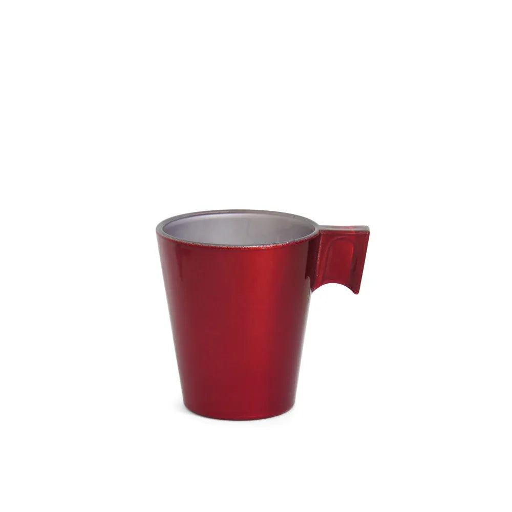 Xícara de Vidro Vermelho Escarlate 80ml para Sublimação - Café Expresso