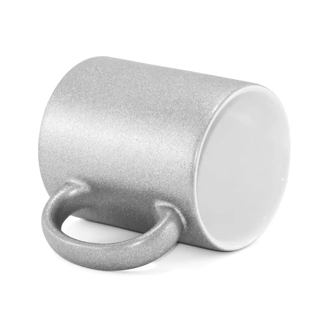 325ml Ceramic Mug with Silver Glitter for Sublimation