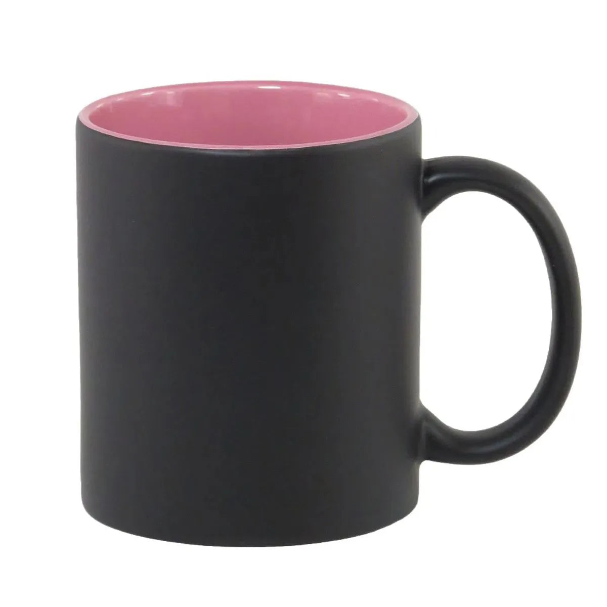 Caneca Mágica Preto Fosco com Interno Rosa 325ml para Sublimação LiVE