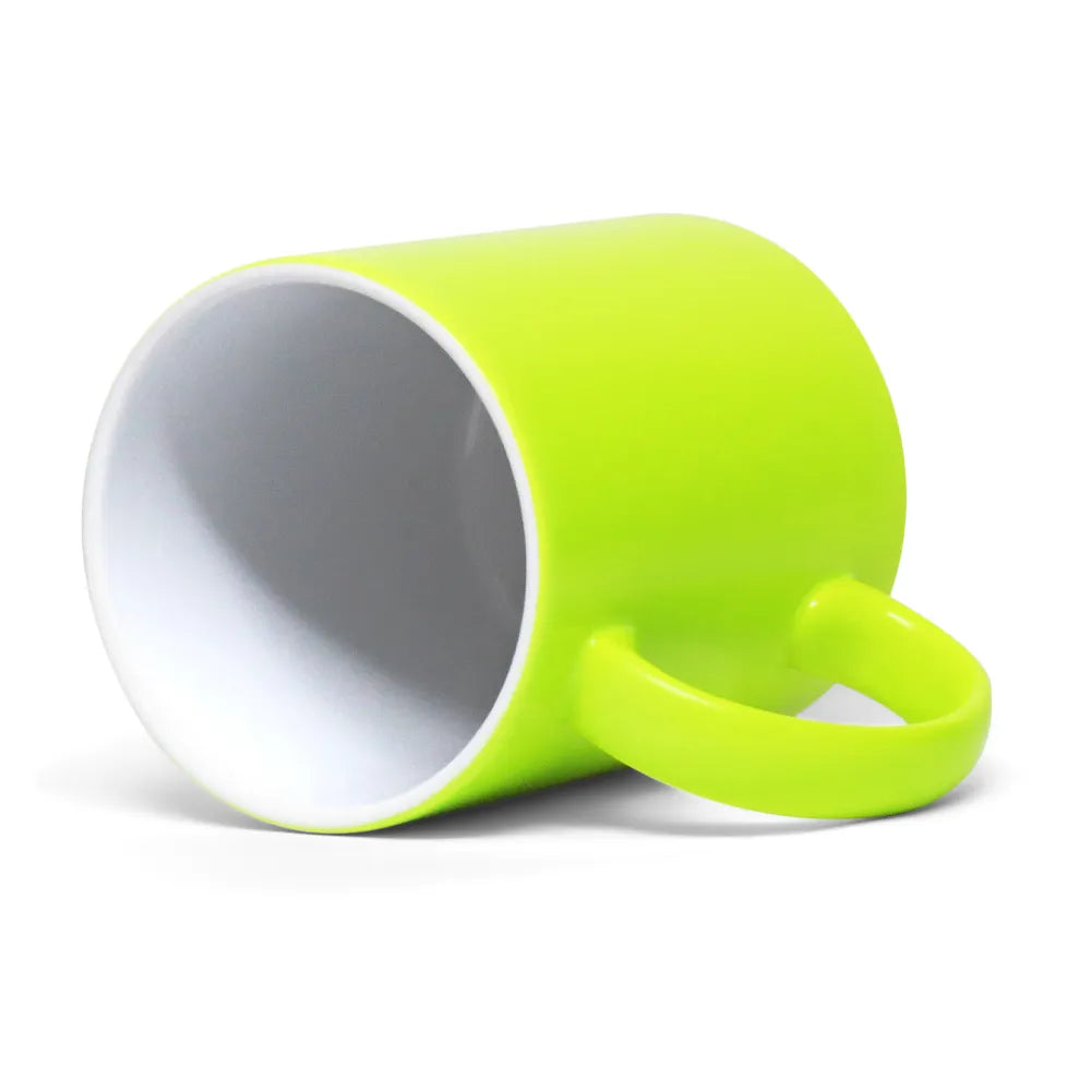 Fluorescent Yellow Matte Ceramic Sublimation Mug 325ml