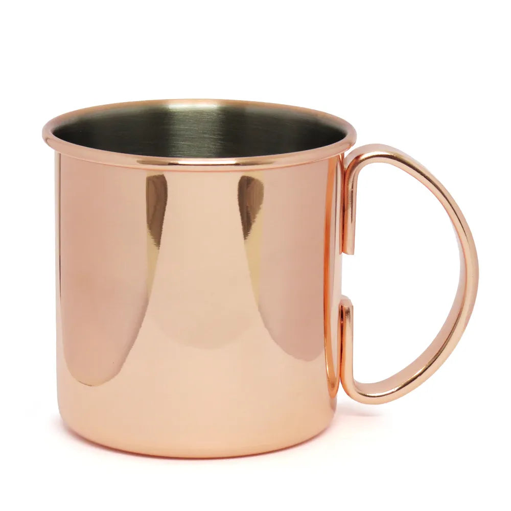 Caneca Moscow Mule 325ml Inox Cilíndrica com Alça Longa para Sublimação