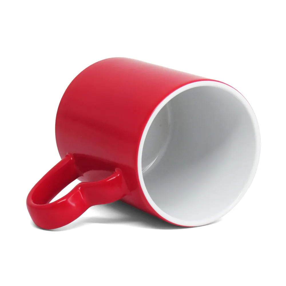 325ml Ceramic Magic Mug with Red Heart Handle for Sublimation