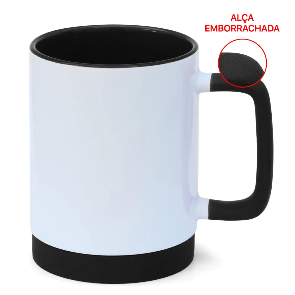 White Ceramic Mug 325ml with Silicone Base for Sublimation