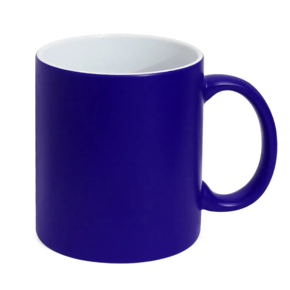 Matte Blue 325ml Ceramic Magic Mug for Sublimation