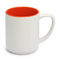 325ml Matte Organic Ceramic Mug with Orange Interior for Customization