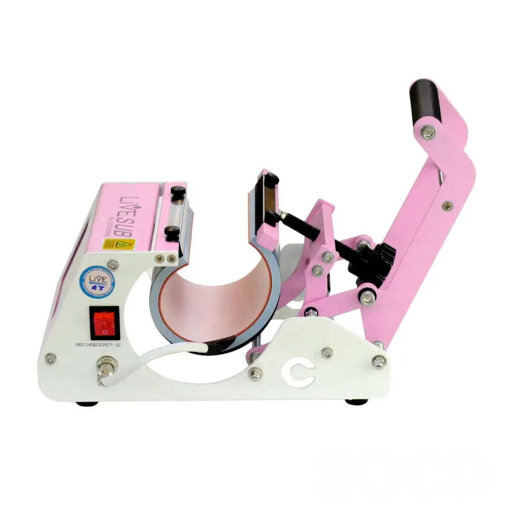 Professional Pink Elite Cylindrical Mug Heat Press for Sublimation