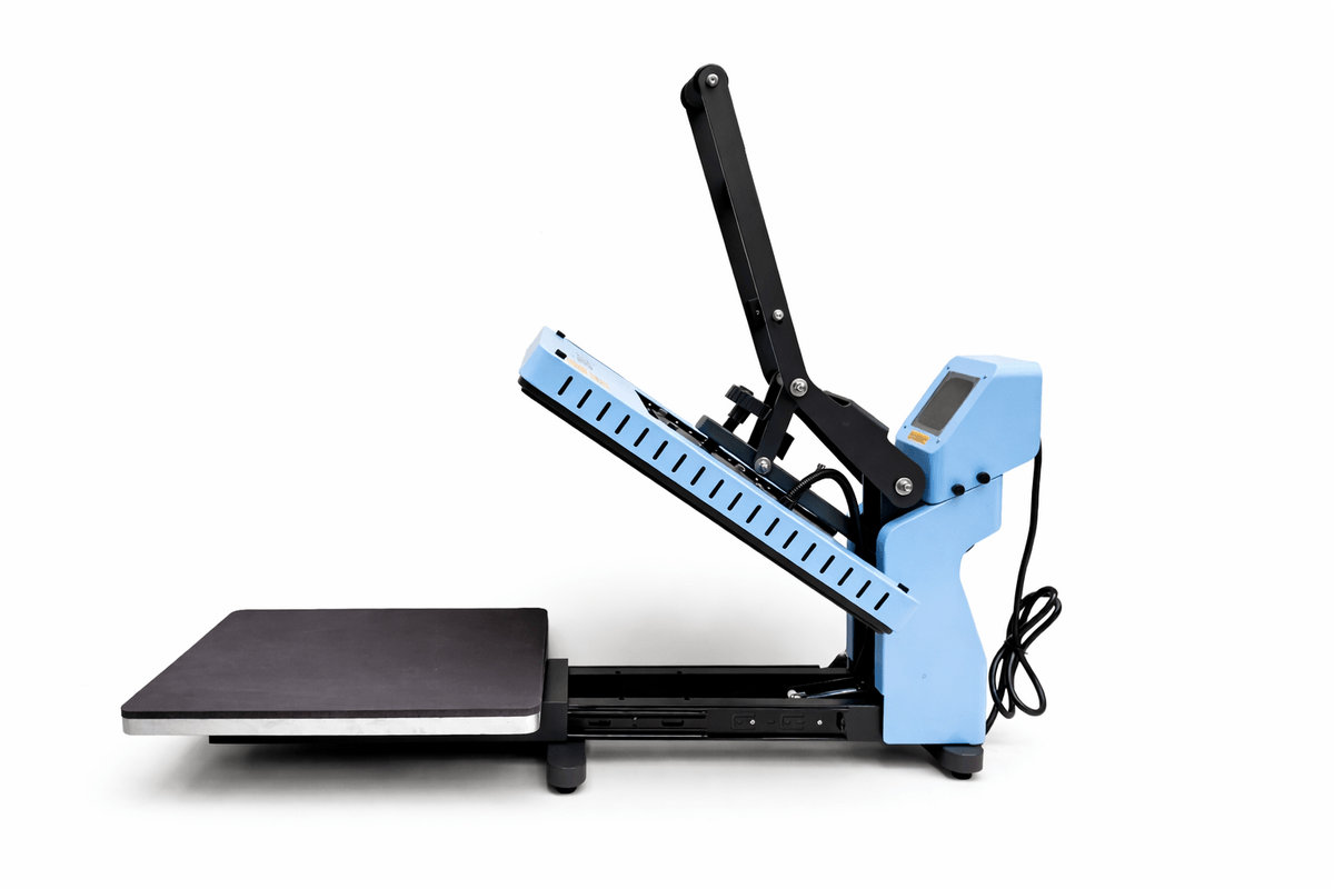 Prensa Plana Vertical 40x50cm com Gaveta e Pistão LIVE Elite Craft Azul - 110v
