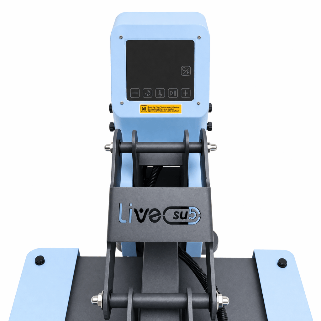 Prensa Plana Vertical 40x50cm com Gaveta e Pistão LIVE Elite Craft Azul - 110v