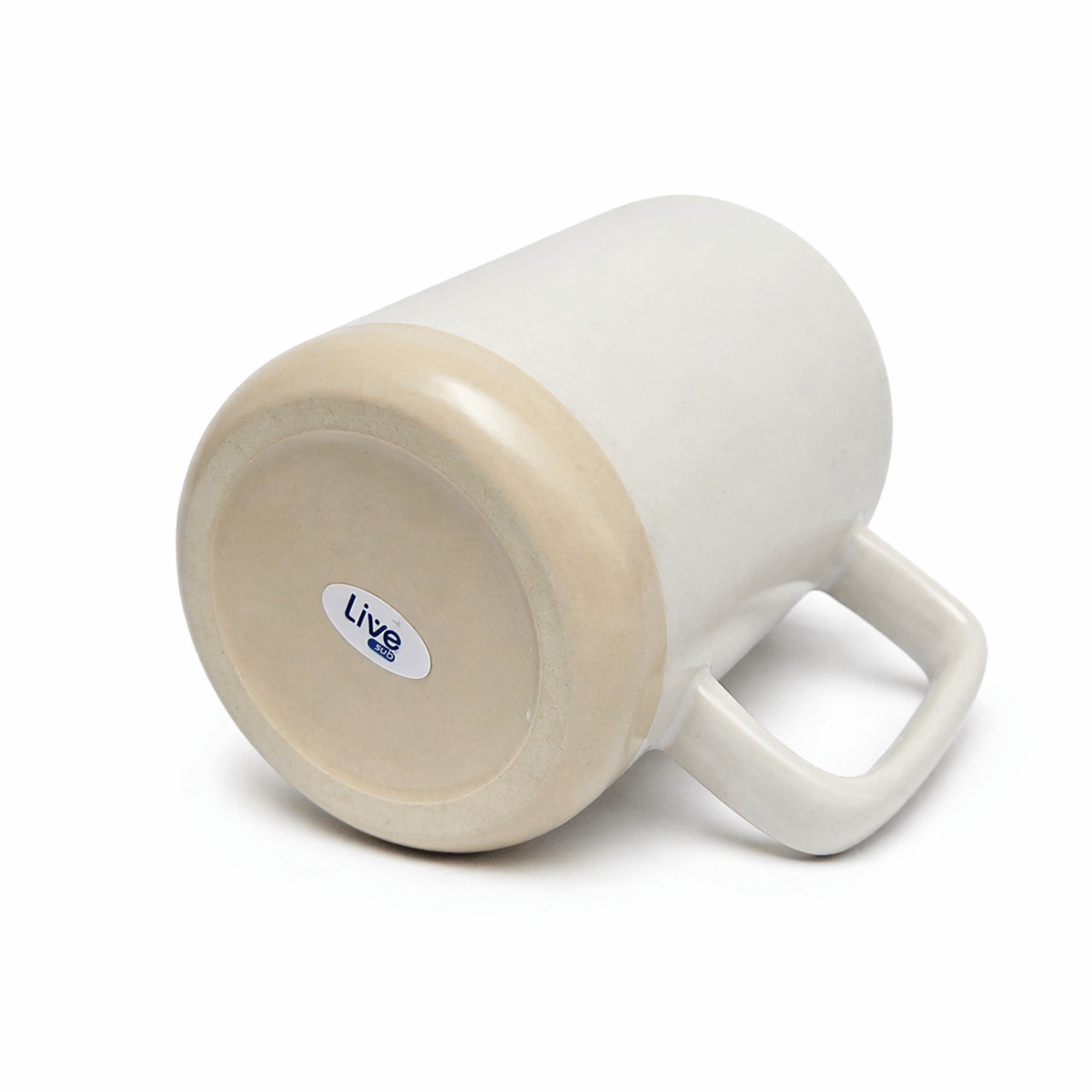 Caneca Cerâmica Crema Fosca Base Bege 360ml