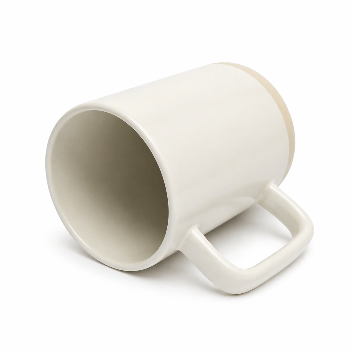 Caneca Cerâmica Crema Fosca Base Bege 360ml