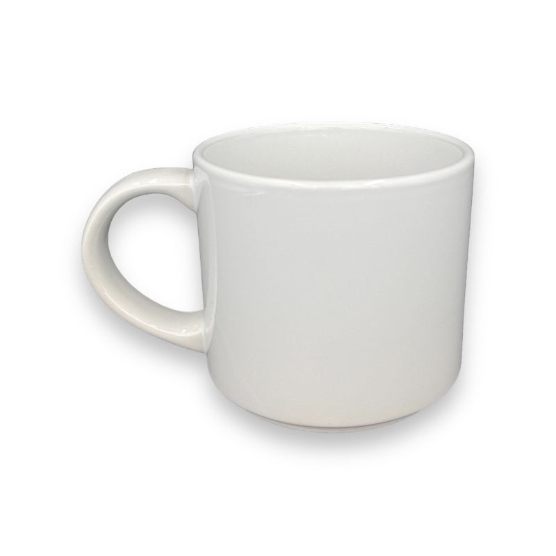 Caneca de Cerâmica Branca 400ml com Buckles para Sublimação
