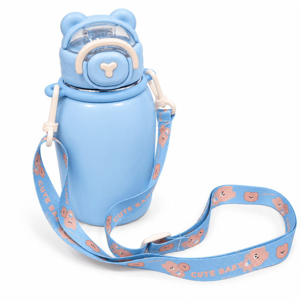 GARRAFA INOX TÉRMICO BABY BEAR 550ML MATTE AZUL CLARO