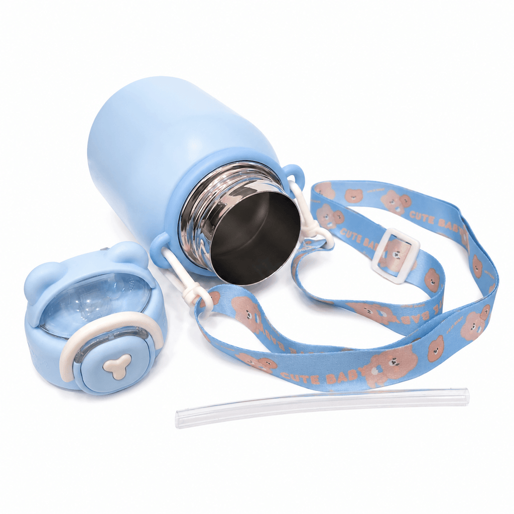 GARRAFA INOX TÉRMICO BABY BEAR 550ML MATTE AZUL CLARO