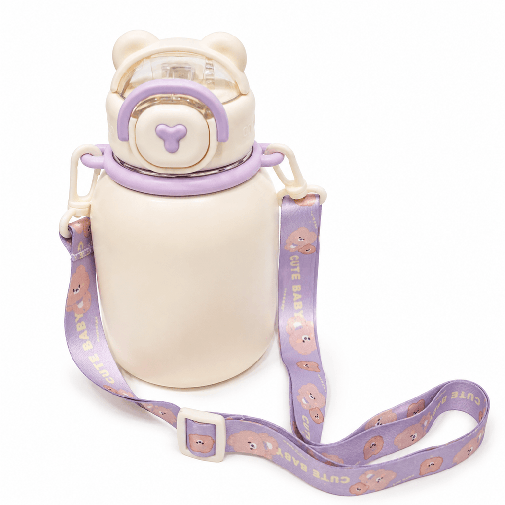 GARRAFA INOX TÉRMICO BABY BEAR 550ML MATTE BRANCO