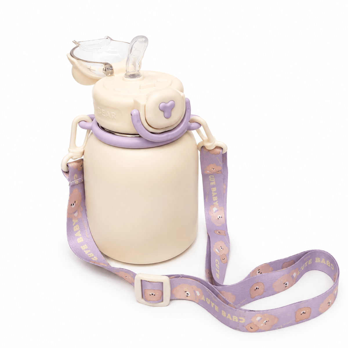 GARRAFA INOX TÉRMICO BABY BEAR 550ML MATTE BRANCO