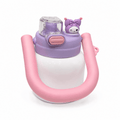 GARRAFA INOX TÉRMICA BABY POP 700ML BRANCA C/ TAMPA ROSA E ROXO