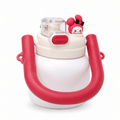 GARRAFA INOX TÉRMICA BABY POP 700ML BRANCA C/ TAMPA Vermelha
