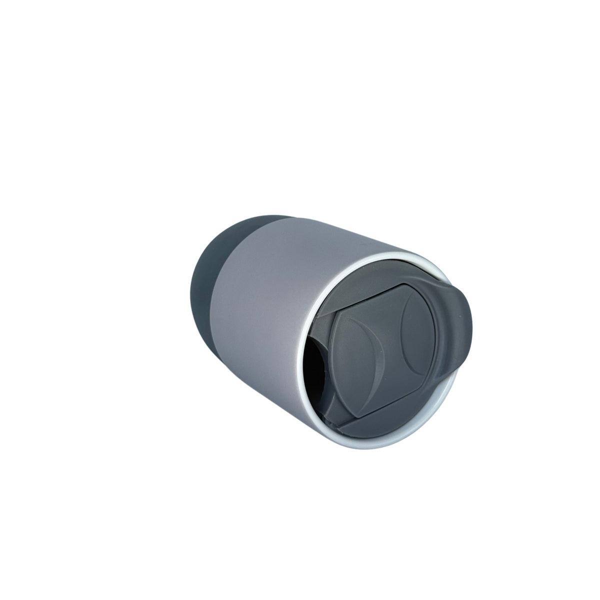 COPO CERÂMICA BUDDY TAMPA ACRILICO BASE SILICONE CINZA  325ML