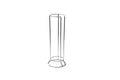 SUPORTE LONDON METAL P/ 4 XÍCARAS CERÂMICA 120ML PRATA
