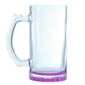 CANECA VIDRO CHOPP 475ML CRISTAL BASE ROSA SUPORTE