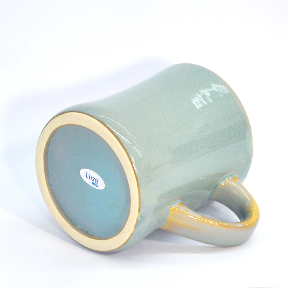 Caneca Rústica Verde 360ml para Sublimação com Acabamento Texturizado