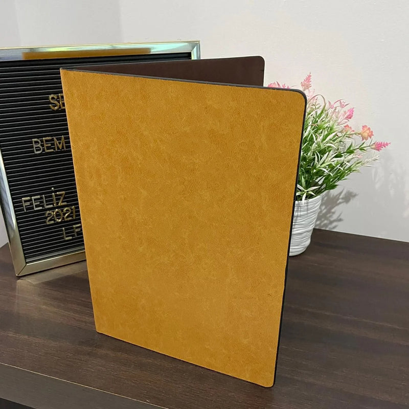 Álbum de Fotos em Alumínio Amarelo 20x30cm 16 Páginas para Sublimação