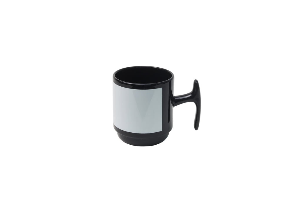 XÍCARA CERÂMICA 325ML TARJA BRANCO P/ SUPORTE METAL MAJESTIC