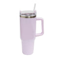 Copo Térmico Titan 1200ml Rosa Bebê Brilho com Canudo para Sublimação