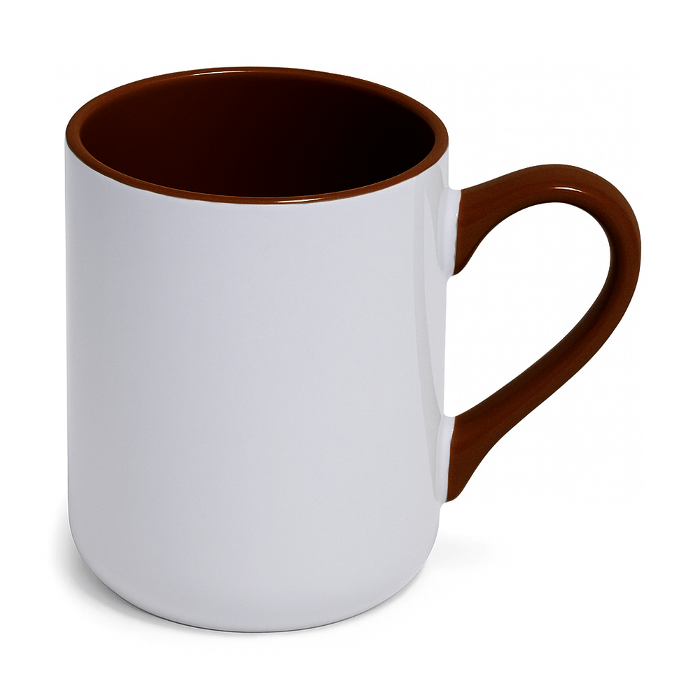 Caneca Imperial com Interior e Alça Marrom para Personalização e Café