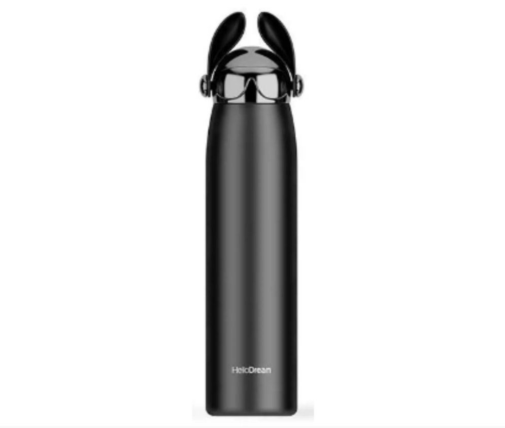 Black Stainless Steel 320ml Thermal Bottle for Sublimation Crazy Dog LiVE