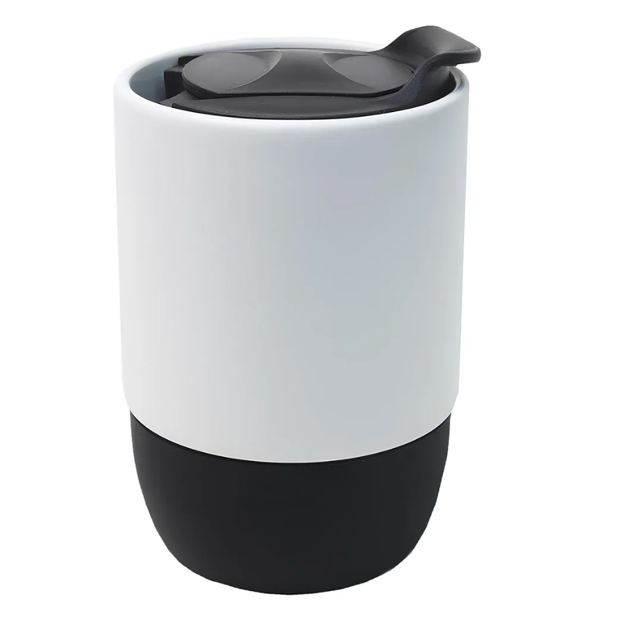 COPO CERÂMICA BUDDY TAMPA ACRILICO BASE SILICONE PRETO 325ML