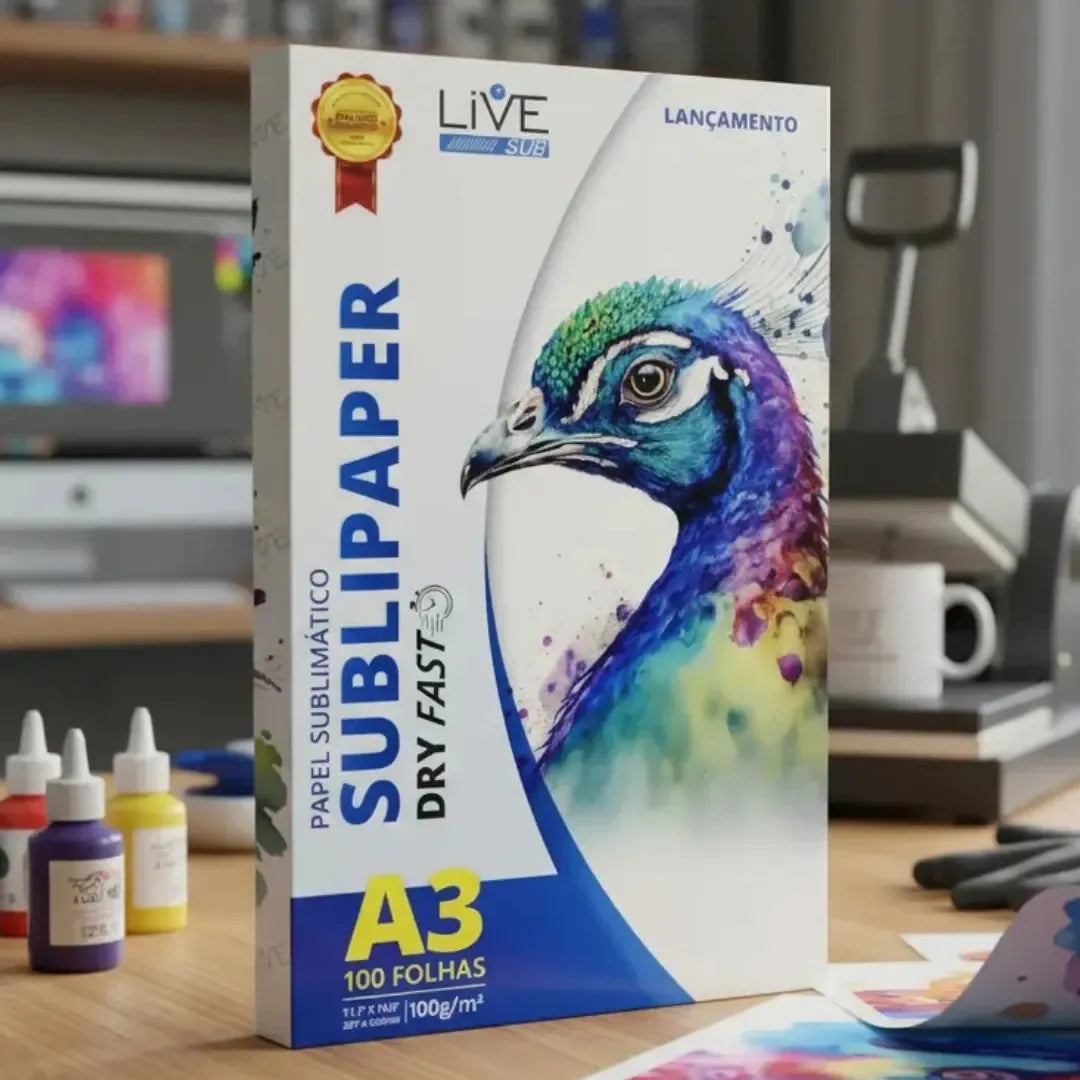 Papel Dry Fast A3 para Sublimação - Pacote com 100 Folhas de Alta Qualidade