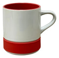 Ceramic Mug 350ml with Pink Interior and Silicone Base for Customization