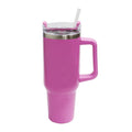 Copo Térmico Titan 1200ml Rosa Pink Brilho com Canudo para Sublimação