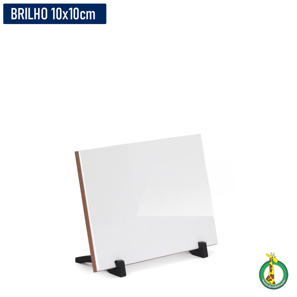 Azulejo Decorativo Cerâmica Branco 10x10cm para Sublimação