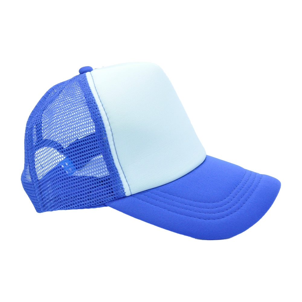 Boné Ajustável Azul Escuro com Frente Branca para Sublimação Tamanho Único