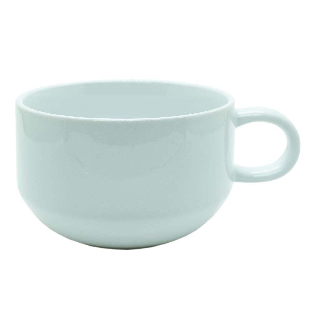Bowl de Cerâmica Branco com Alça para Sublimação - Personalizável e Resistente