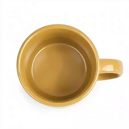 Caneca Cerâmica 380ml Caramelo Fosca Vintage para Personalização e Uso Diário
